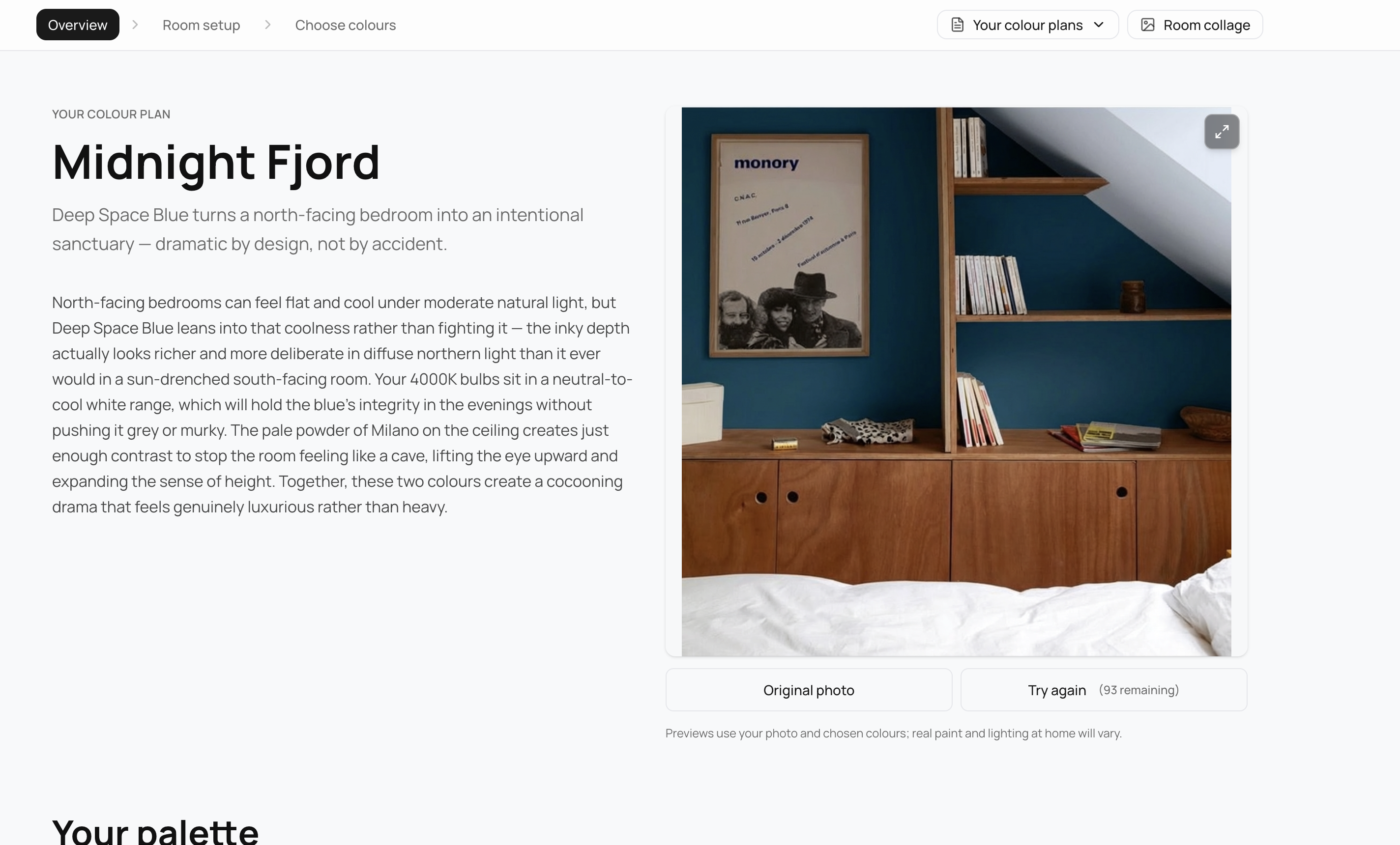 Deep-dive colour report with technical notes and recommendations